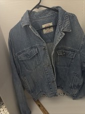 Bugle Boy Gold Crest Denim Jacket 90s Vintage, Size Large