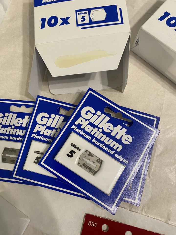 Lot Blades Discontinued Gillette Personna Platinum Rare Personna 74 Kai Lotto - Imagen 2 de 4