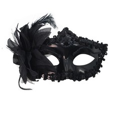 Masquerade Mask Women Venetian Masks Halloween Large Black Costume