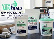 Boric 99% Pure Kills Ants Fleas Cockroaches Silverfish Bed Bugs 80g-5kg FREE PP