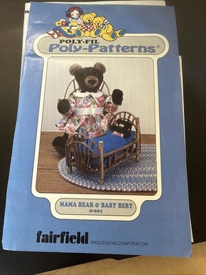 NEW! Poly-Fil Poly-Patterns ''Mama Bear & Baby Bert'' (23'' and 6'') Fairfield D-201