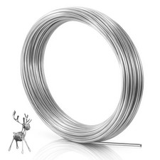 9 Gauge 3mm Bendable Aluminum Wire, 32.8 Feet 10m Metal 10 M x 3 mm, Silver