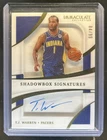 2020-21 Panini Immaculate T.J. Warren Shadowbox Signatures Auto Autograph #/99