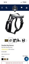 Ray Allen K9 Guardian Dog Harness Black