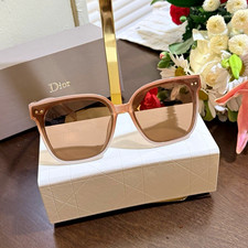 Dior Women’s Cat Eye Sunglasses Pink Plastic Frame Brown Tinted Lenses