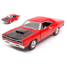 DODGE CORONET SUPER BEE 1969 RED 1:24 Motormax Auto Stradali -D- Neues Modell