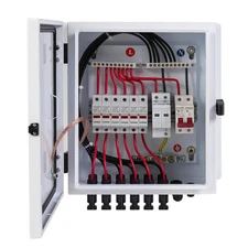 6 String Metal Solar Combiner Box, PV Combiner Box with 20A Rated Current Fuse, 