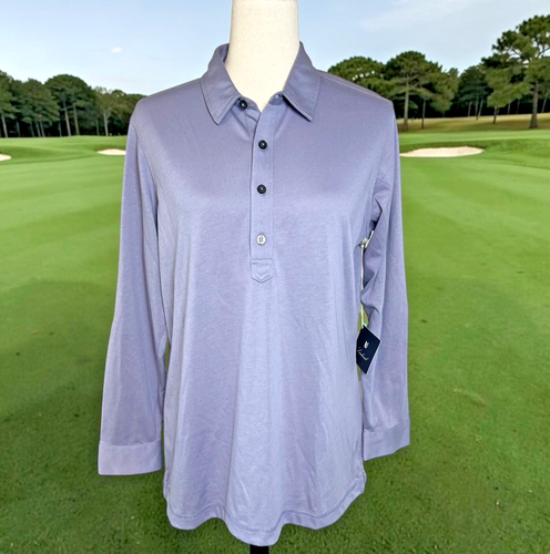 LinkSoul NWT womens roll tab 1/2 buttoned pullover shirt XL golf athleisure $109 - Picture 1 of 10