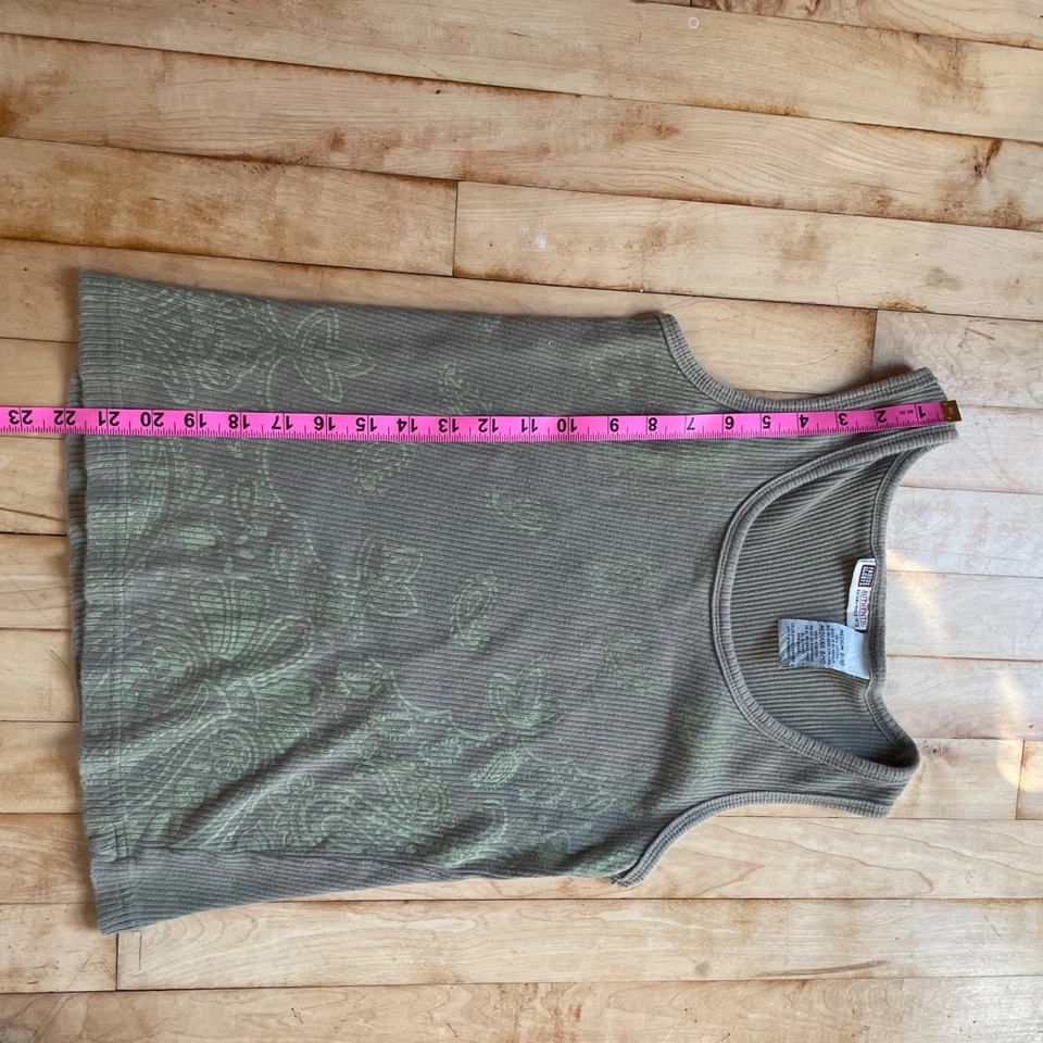 Camiseta sin mangas vintage Y2K años 90 descolorida gloria cachemira estampado floral grunge ropa de calle boho Foto 4 de 4