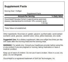 Swanson Glucohelp Banaba Extract 1.33 mg 60 Softgels