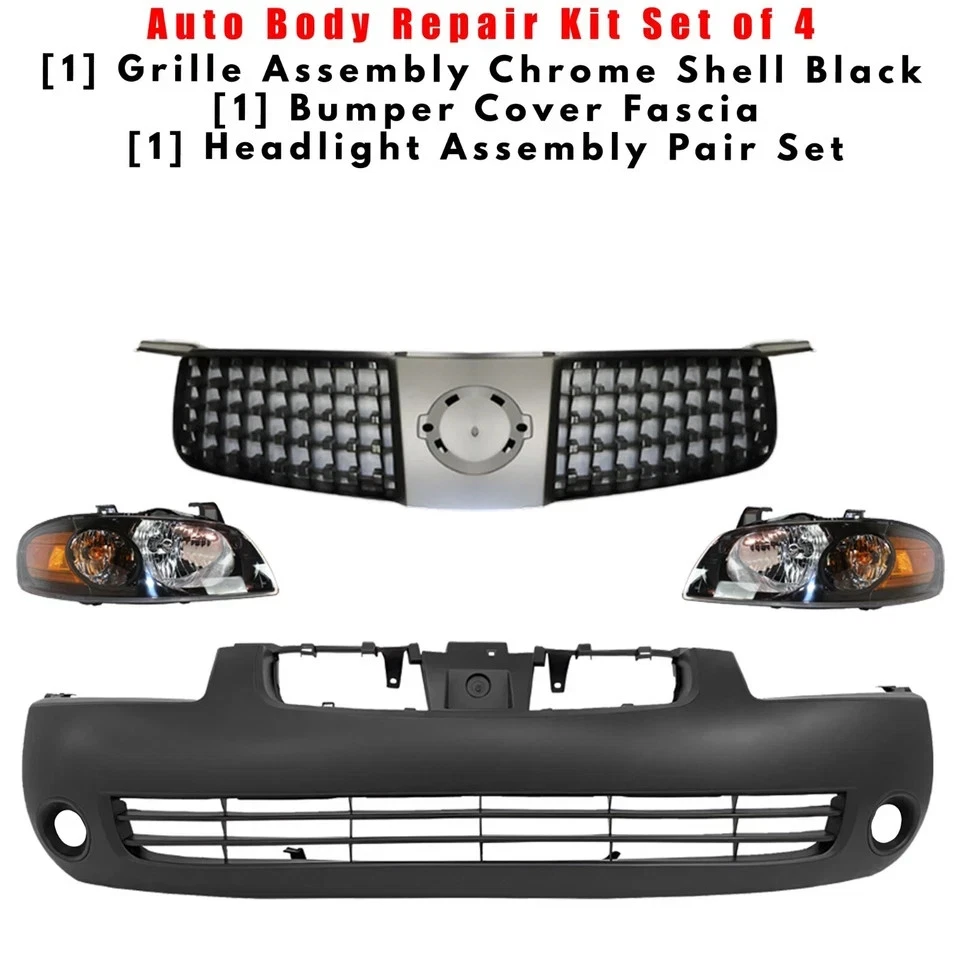 Крышка переднего бампера панель и решетка в сборе для Nissan Sentra 2000-2004 годов выпуска - Изображение 2 из 4