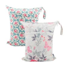 ALVA ALVABABY 2pcs Cloth Diaper Wet Dry 2 Count Pack of 1 , 01 flower 5166