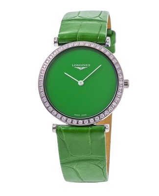New Longines La Grande Classique Quartz Green Dial Women's Watch L4.523.0.60.2