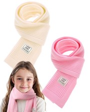 2 Pcs Warm Kids Winter Knit Scarves Toddler Scarf Classic Child Warm Scarf Ne...