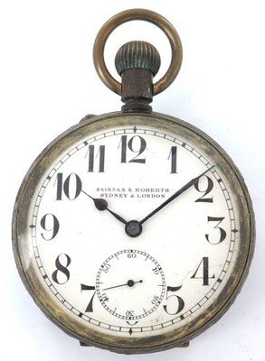 c1900 Goliath Fairfax & Roberts Sydney London Travel / Pocket Watch. FIXER !!