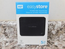 WD WDBAJP0050BBK-WESN Easystore 5TB External USB 3.0 Portable Hard Drive - Black