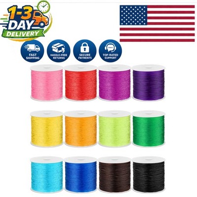Flexible 12-Pack Crystal Tec Elastic String for Beading, Bracelets & Necklaces