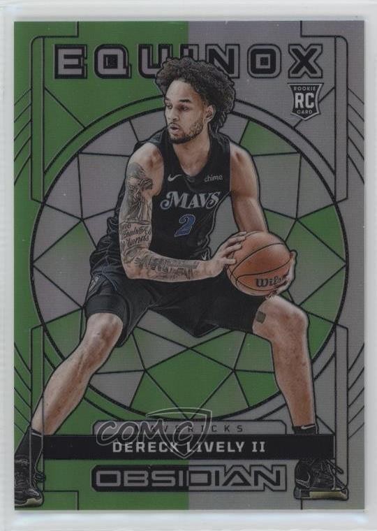 2023 Obsidian Equinox Electric Etch Green 24/25 Dereck Lively II Rookie RC 1gw7