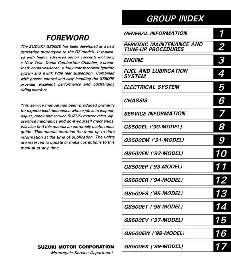 Suzuki GS500ES GS500 ES Service Repair Workshop Manual USB 1995 - Image 3 of 4