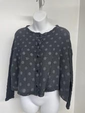 ISSEY MIYAKE Cauliflower gray polka dot topper cardi