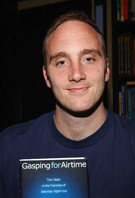 Actor Jay Mohr poses with copies of his new book Gasping For Airti- Old Photo 1