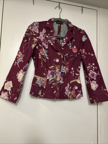 Alberta Ferretti, Giacca blazer vintage Alberta Ferretti cotone floreale taglia US 6 Italia 40 -Italia