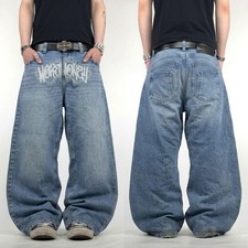Vintage y2k embroidered skater rare faded embroidered grunge jeans