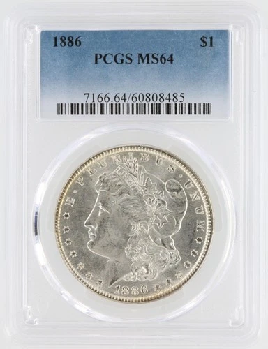 1886 Morgan Silver Dollar PCGS MS64 S$1 Philadelphia Minted No Reserve