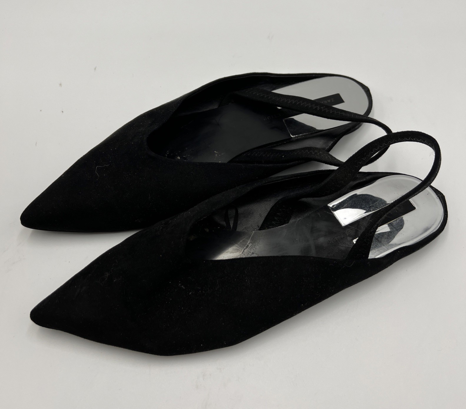 ZARA basic collection Woman’s Black Strap Flat Sl… - image 2