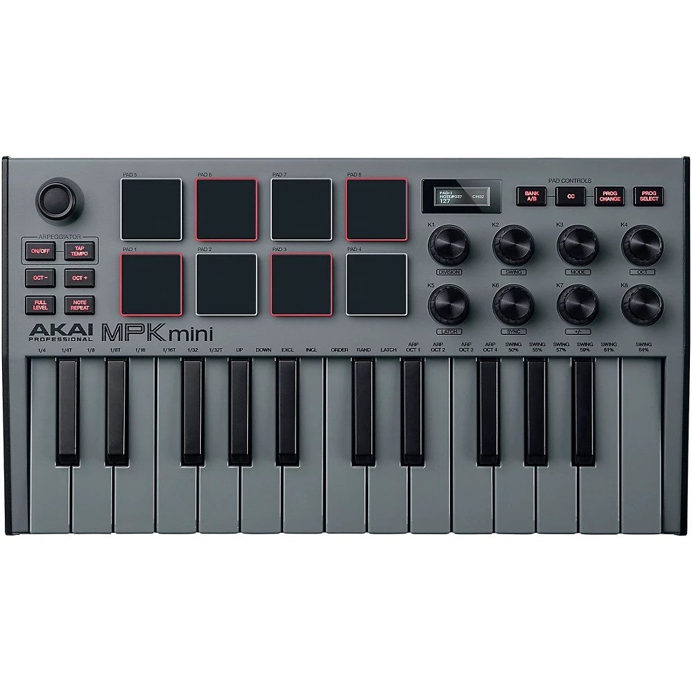 Контроллер клавиатуры Akai Professional MPK mini mk3 Серый