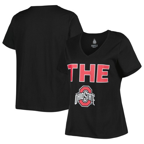 Women's Black Ohio State Buckeyes Plus Size T-Shirt
