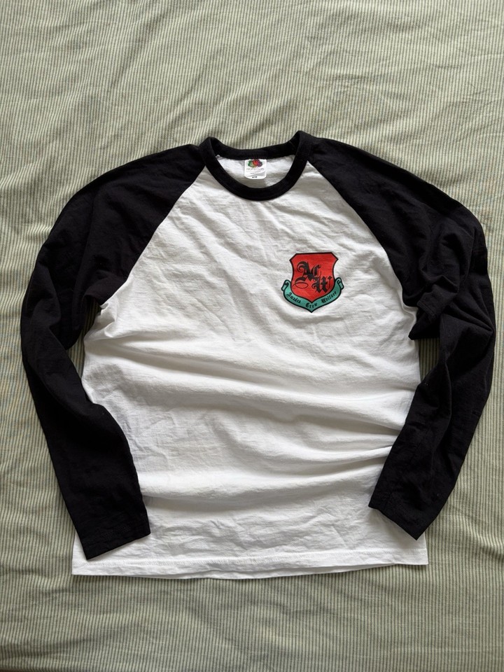 Fruit of the Loom Valueweight Graphic Print Raglan Long Sleeve Tee slim M
