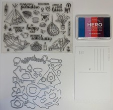 Hero Arts My Monthly Hero Aug 2020 Staycation Stamp Die Kit