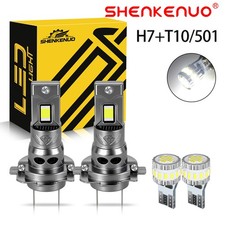 For Honda Civic MK8 2006+ H7 LED Headlight Bulbs 6000K Xenon White Low Beam