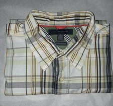Tommy Hilfiger Shirt Men's XL 80's 2 Ply Fabric Button Up Retro Striped Cotton
