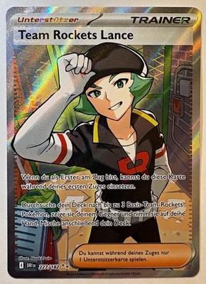  Pokémon TCG Team Rocket's Lance Trainer UR Full Art 227/182 