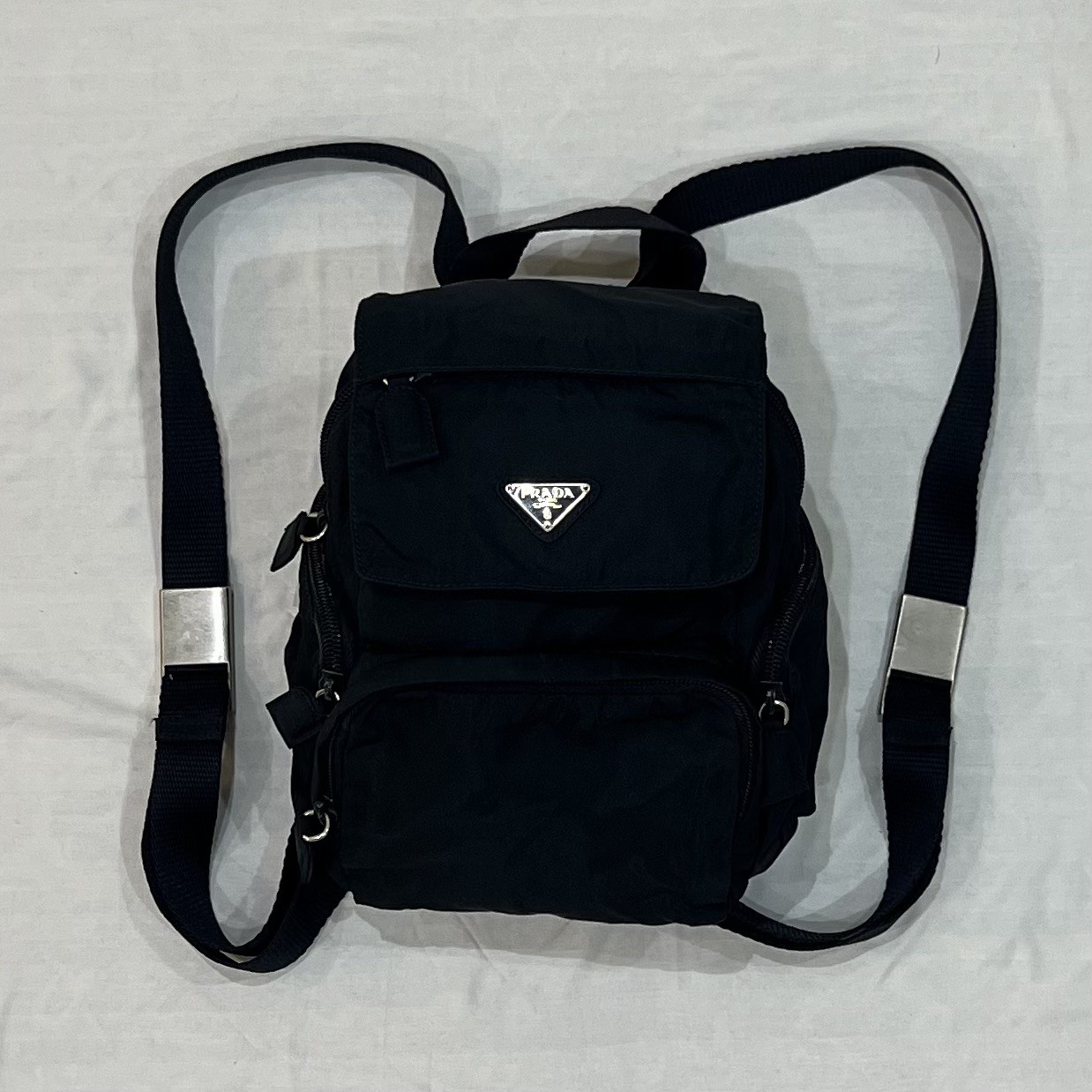PRADA small Backpack Mini Black Nylon vintage Y2K… - image 3