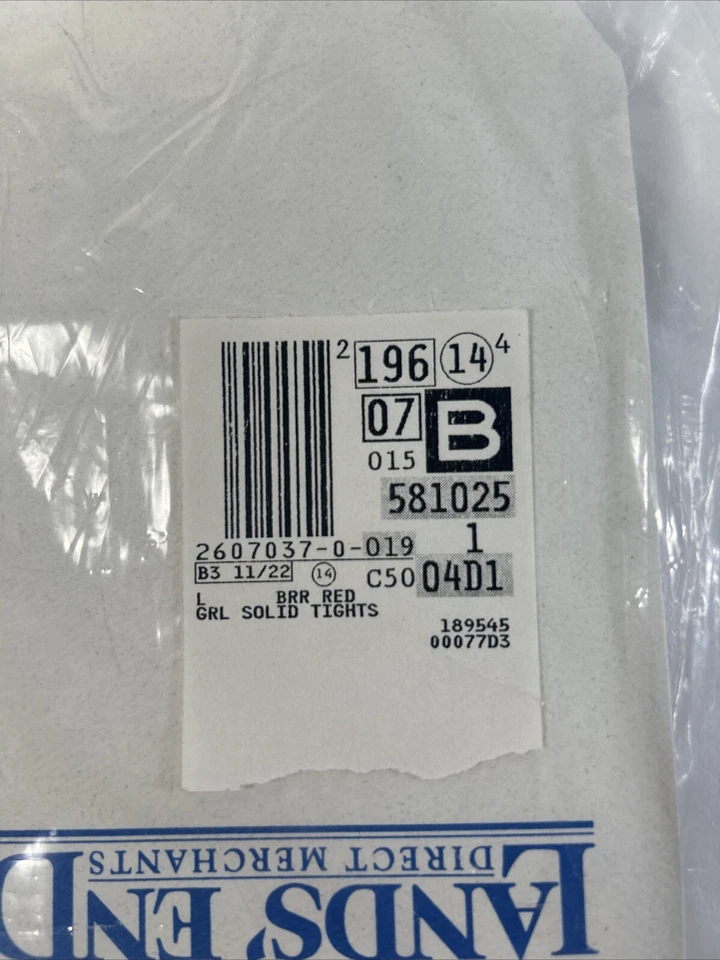Medias LANDS END Niñas Rojo Baya Sólida Talla Grande 12-14 NUEVAS en Paquete Foto 3 de 4