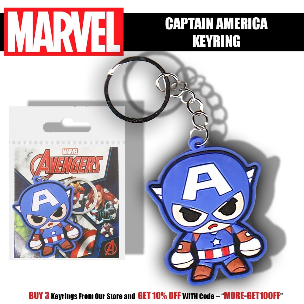 Chibi Captain America Marvel Avengers Official Rubber Keyring Keychain