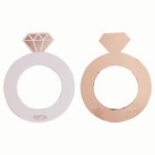 Rose Gold Hen Party Bridal Shower Party Accessories Ring Shaped Drink Markers