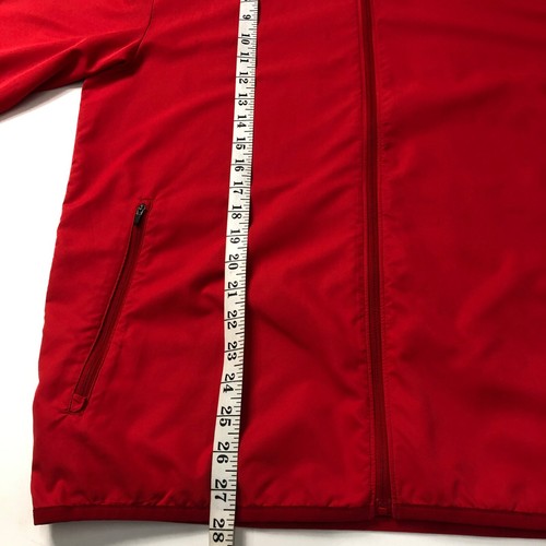 NEW BALANCE Men's Red Lightweight Sports Hooded Jacket Medium Wind Breaker - Picture 9 of 12
