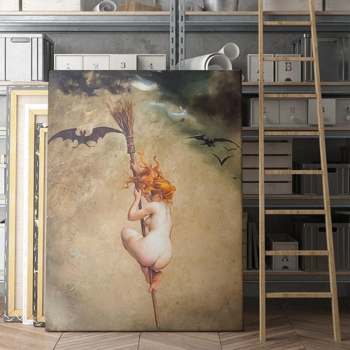 The Witch (1882) by Luis Ricardo Falero Paintings Canvas Wall Art Print - Picture 4 of 7