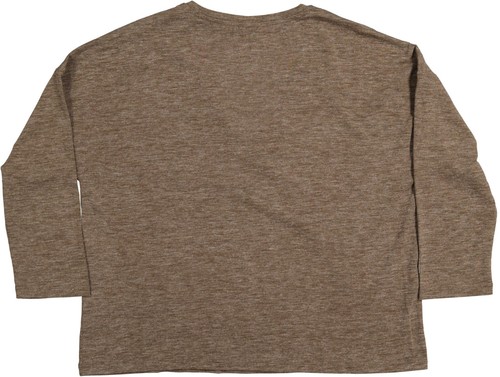 NEU! Mango Damen 3/4-langärmliges meliertes T-Shirt, braun, Gr. L - Bild 7 von 9