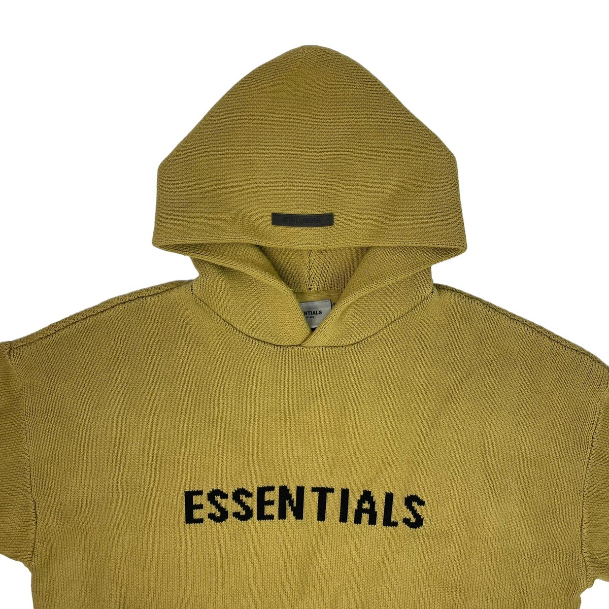 Essentials Fear Of God Knit Pullover Hoodie Mens Large Amber