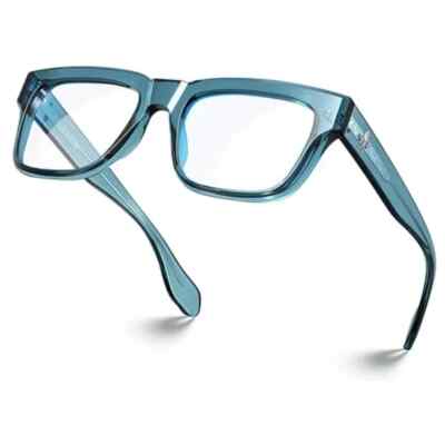 Square Blue Light Blocking Glasses Computer Eyewear Blue Frame Eyeglasses