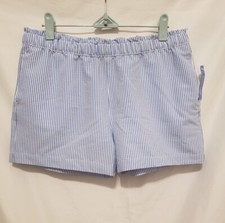 Magellan Outdoors Shorts Girls Sz XL 16 Fish Gear Seersucker Provence Blue