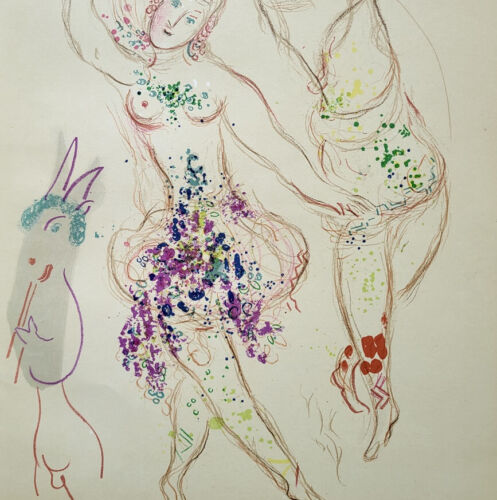 Marc Chagall "El Ballet" Litografía Original 1969 Mourlot Edición Limitada Raro - Imagen 3 de 3