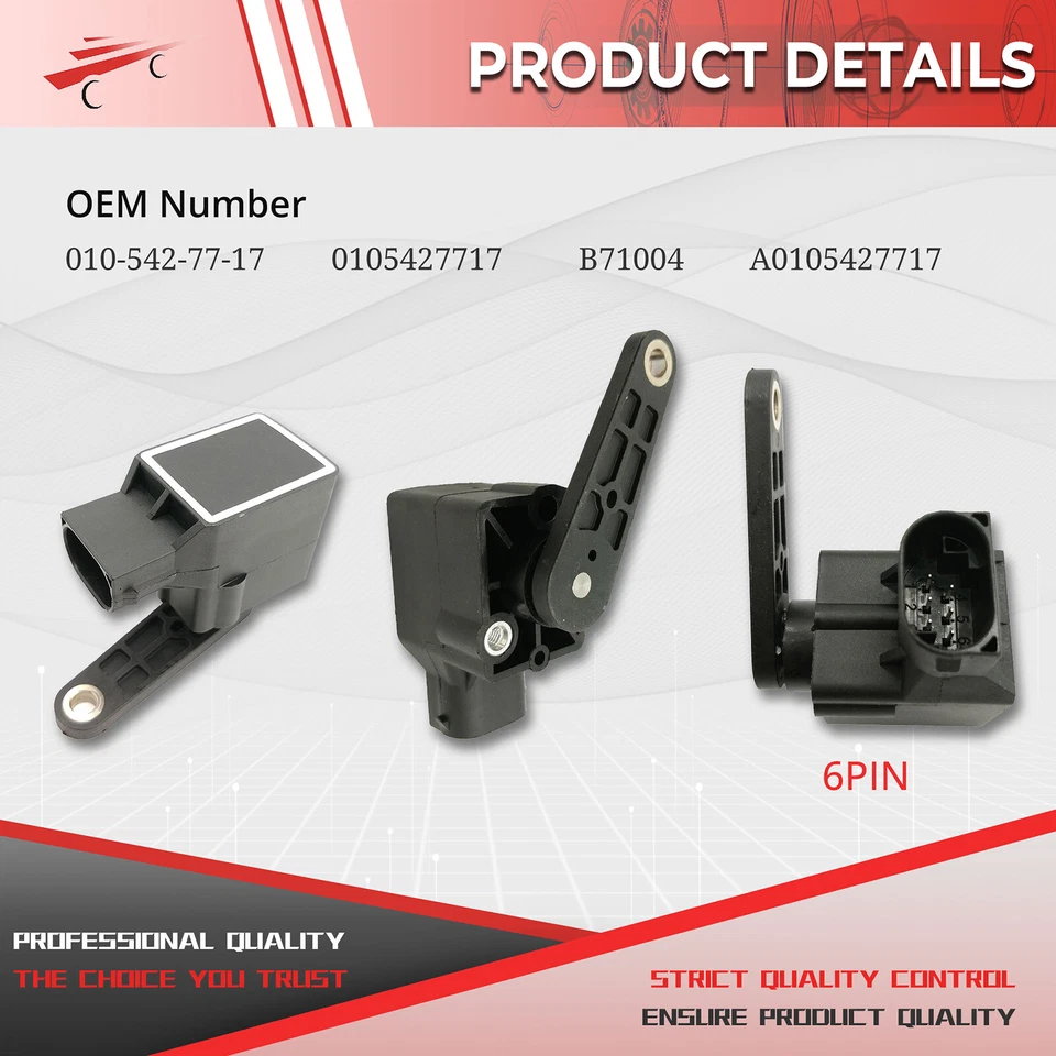 Датчик уровня высоты подвески 0105427717 2X для Mercedes-Benz W169 W245 W202 - Изображение 3 из 4