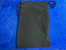 6x9" Cloth Dice Bag Black Large Drawstring Jewelry Pouch Holds Many Polyhedral