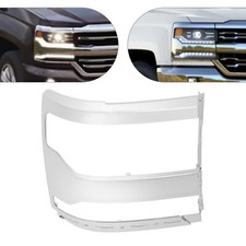 Headlight Trims For Chevy Silverado 1500 Right Side Headlamp Bezel Cover 2016-18